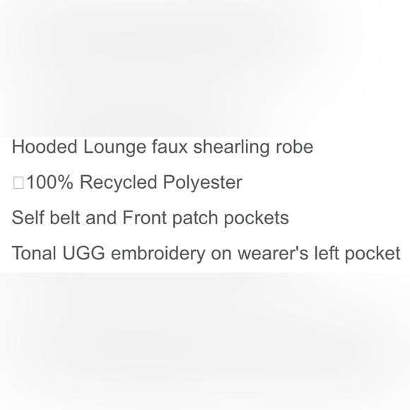 UGG NEW AARTI SIZE XL GORGEOUS LAVENDER AND WHITE ZEBRA PRINT SHERPA HOODED ROBE - Picture 13 of 13